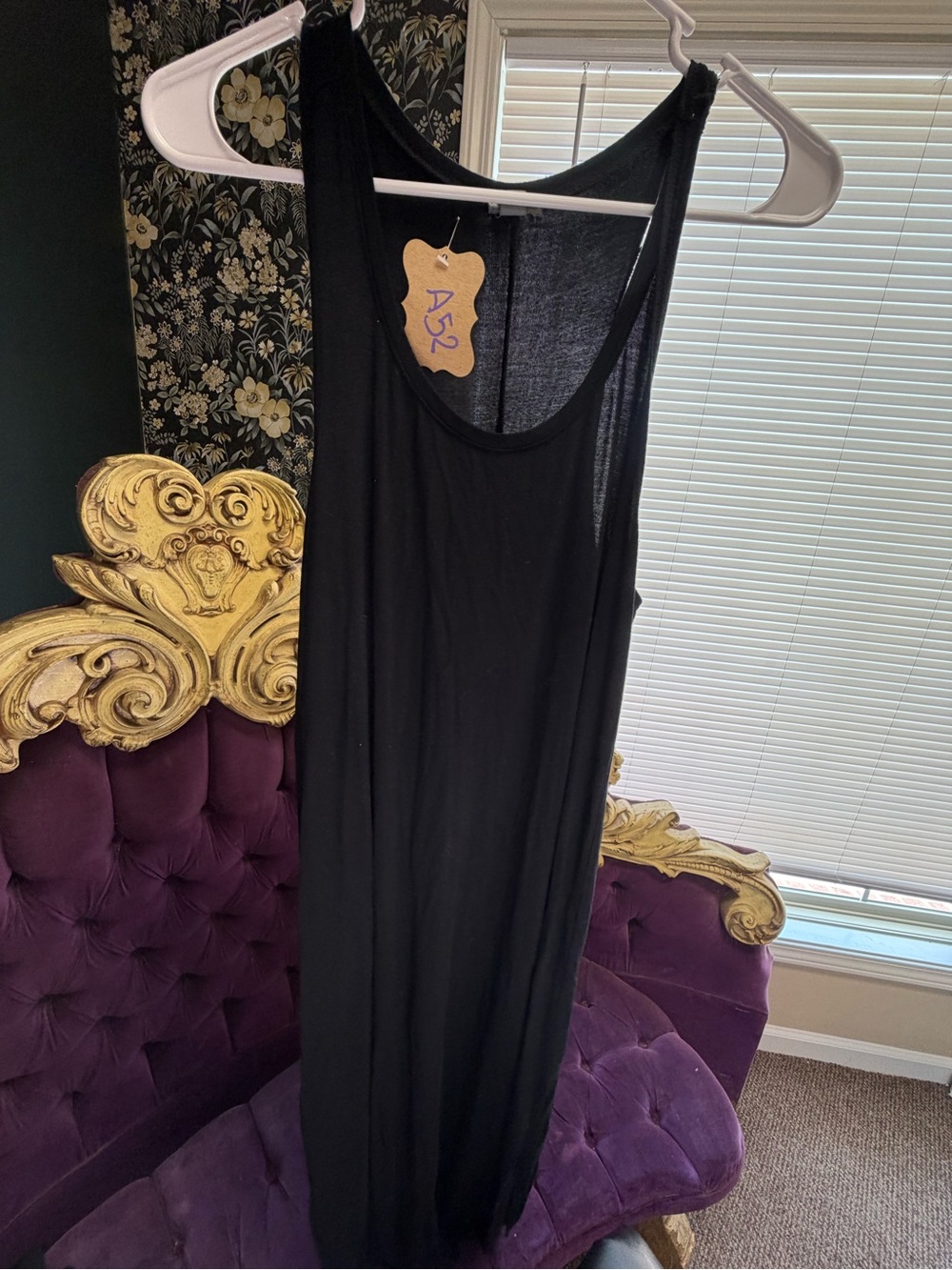 aerie Black Sleeveless Maxi Tank Dress - Scoop Neck